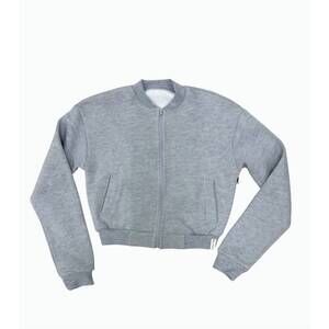 NEW KAVEAH girl's classic bomber jacket in grey